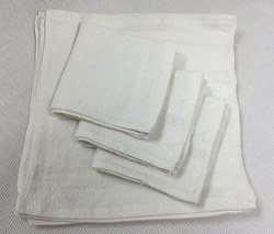 001190 Wash Cloths 12x12 White Cloud 60/pk  600/case  Ea