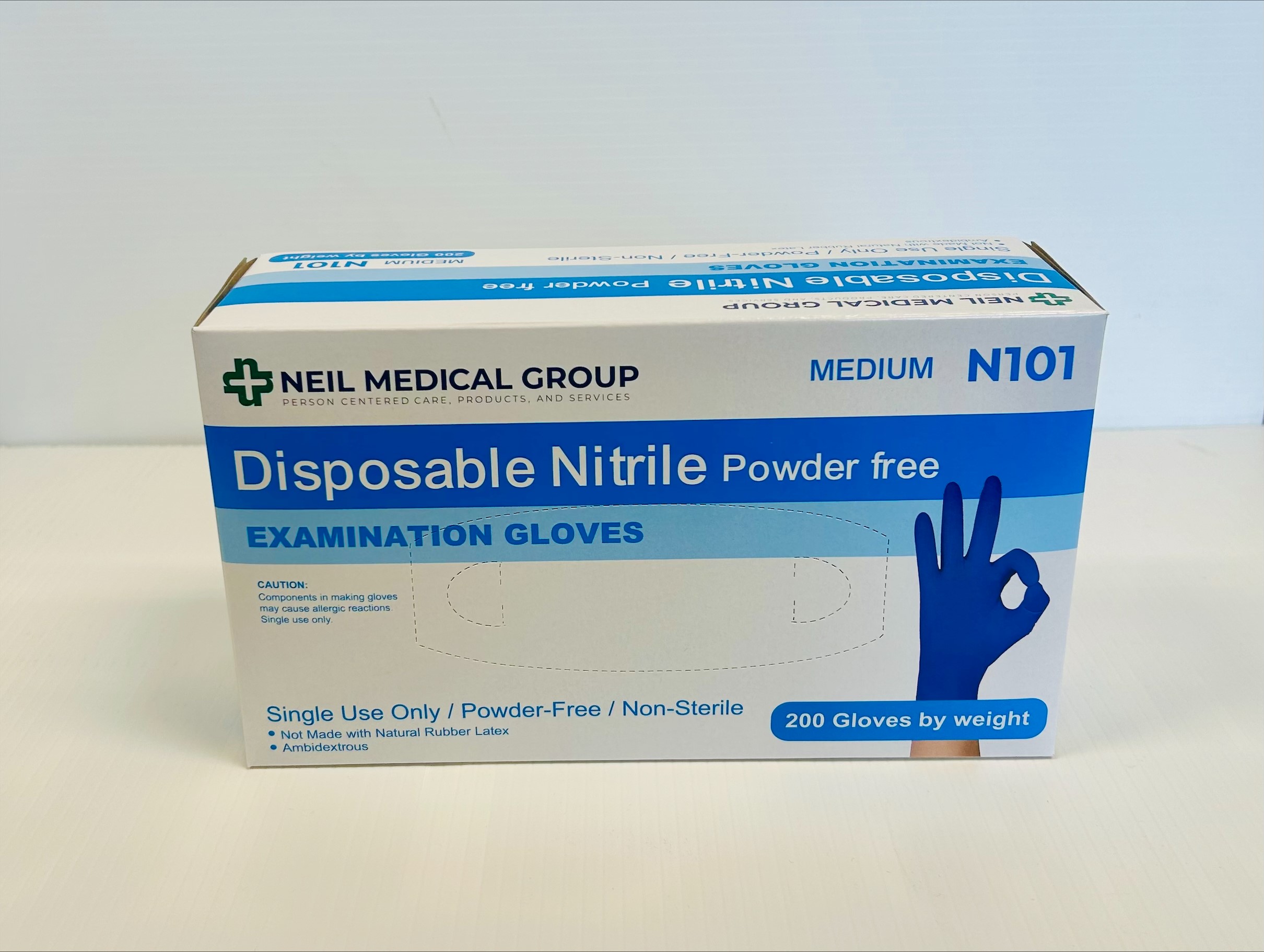 N101 Medium Nitrile Glove 200/bx 10bx/cs Bx